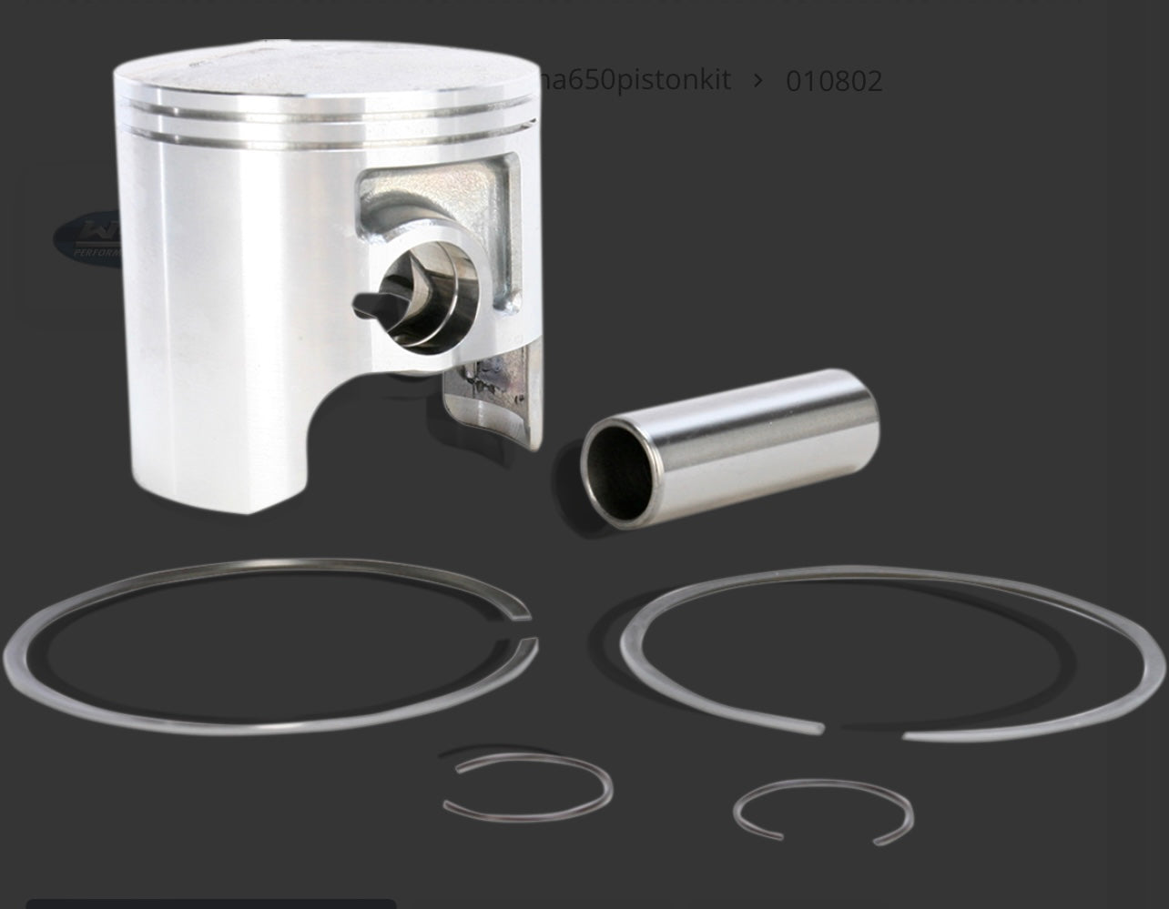 WSM Yamaha 650 Jet Ski Piston Kit 77 mm