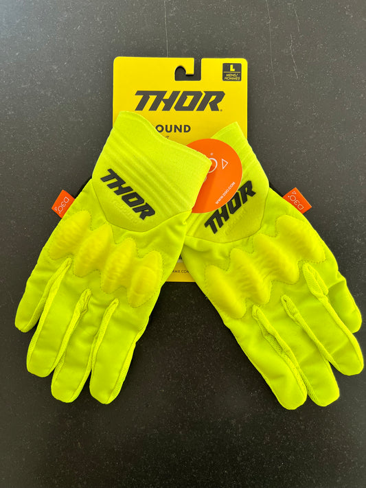 Thor Rebound Neon Acid Fluorescent Yellow / Black Glove Large sl*