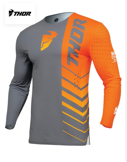 Thor Rash Vest Prime Analog Charcoal Orange *sl