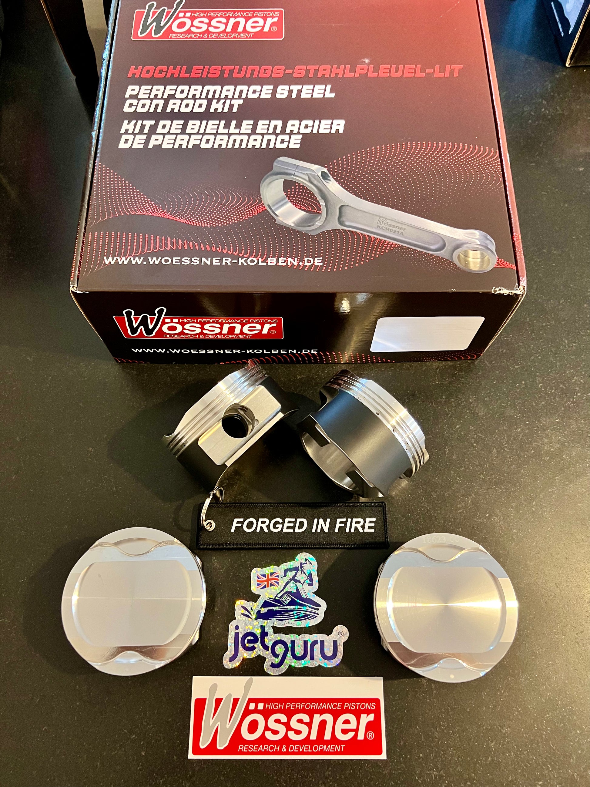 Wossner Forged Piston Kit 1500 Jet Ski STX 15-F SX-R Ultra LX 13.5:1 K6518DA-4 83mm - Jetguru