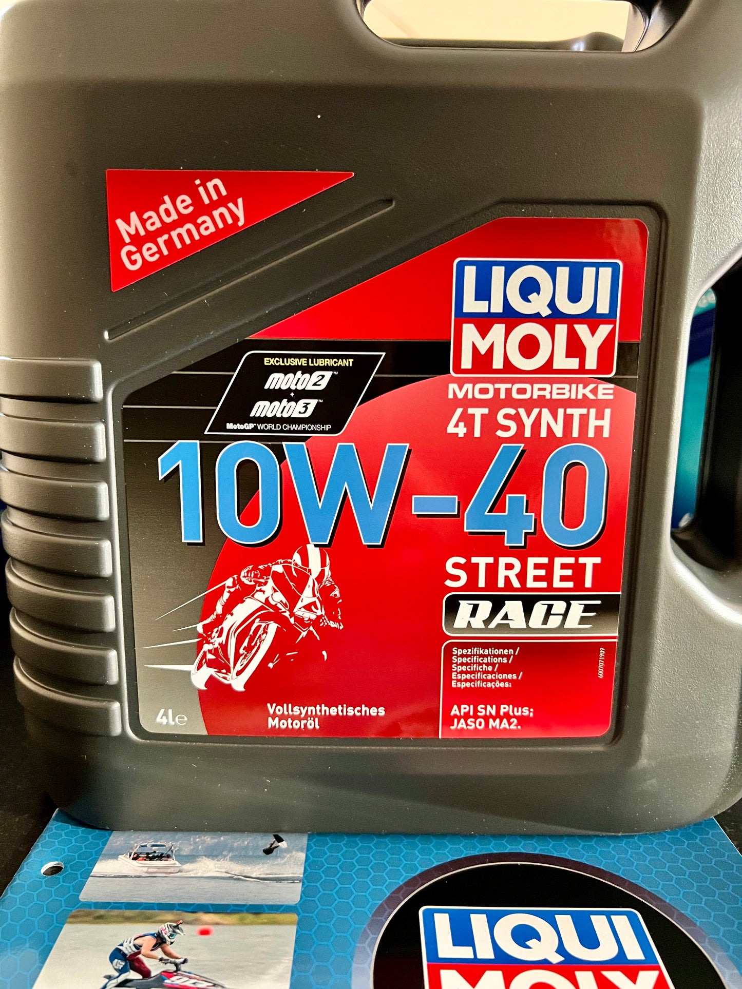 Liqui-Moly 4T Race Oil 10W40 4 litres 20754 API SN PLUS JASO MA2 Synthetic