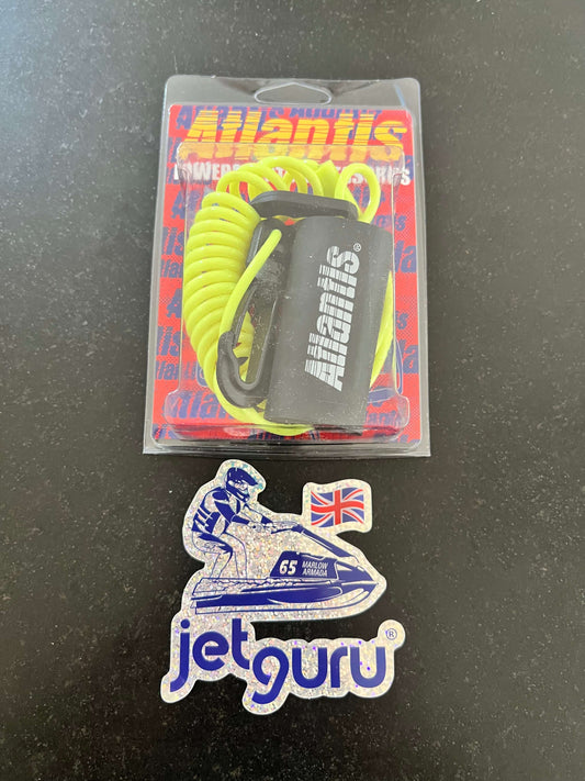 Atlantis Neon Yellow Floating Kawasaki Polaris Jet Ski Lanyard A2104