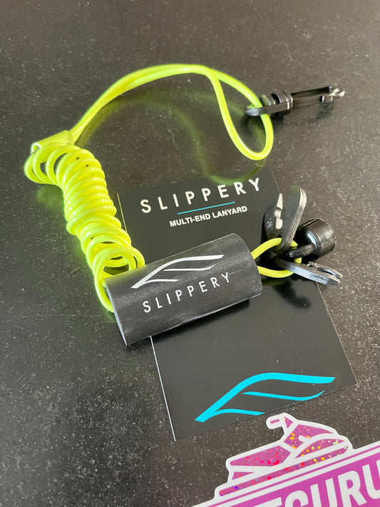 Slippery - Floating Multi Jet Ski Safety Cut Out Lanyard - Neon Yellow - Jetguru